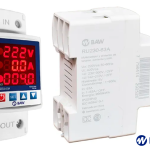 Protección digital monofásica de tensión (V), corriente (A) y energía (kWh)